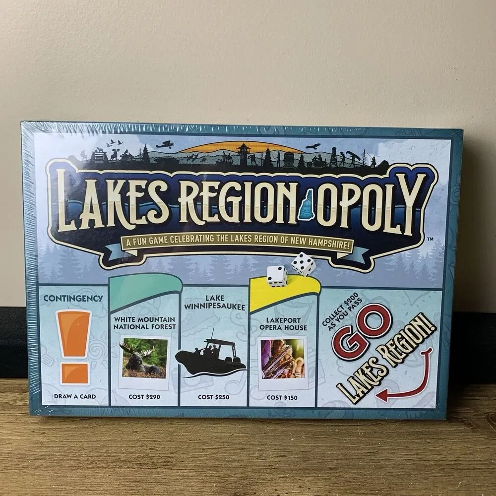 Lakes Region Opoly Board Game Monopoly Sealed New Hampshire Game Night